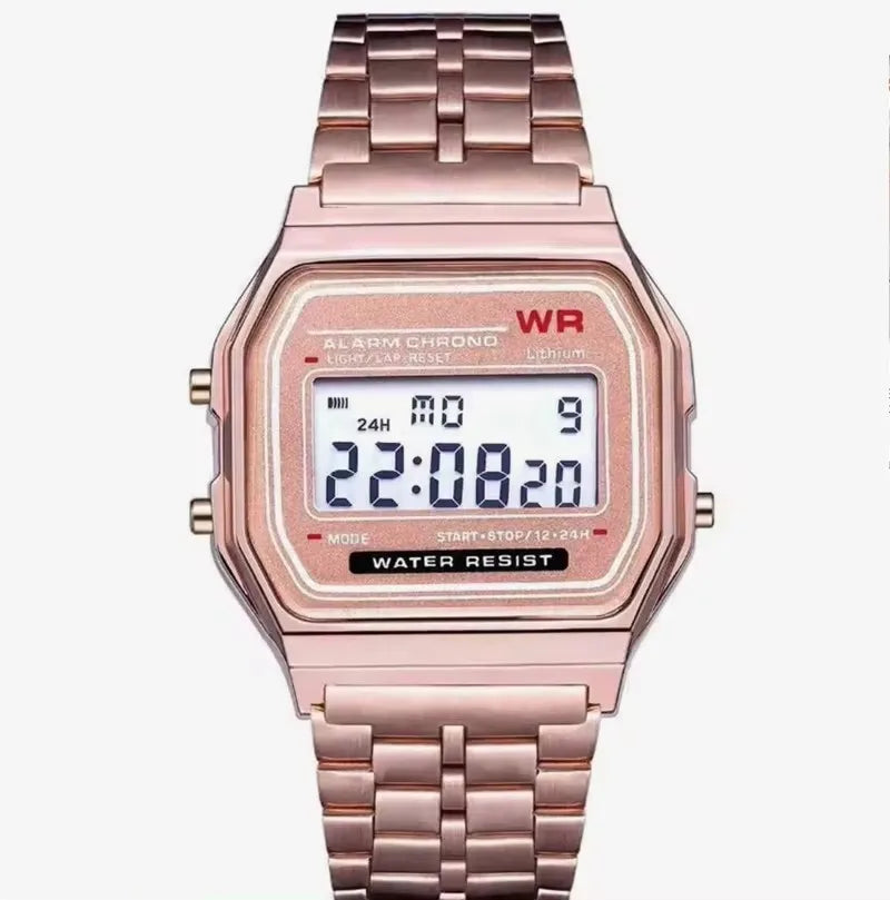 Relógio Digital retro LED relógio multi-função alarme relógio eletrônico, Resistente aguá  homens mulheres cronômetro