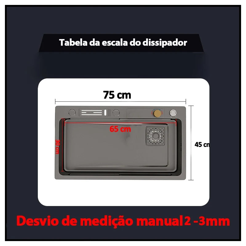 Cuba Gourmet em Aço Inox Pia  Design Moderno Multifuncional [ EXCLUSIVO 2025 ]